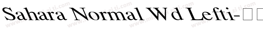 Sahara Normal Wd Lefti字体转换